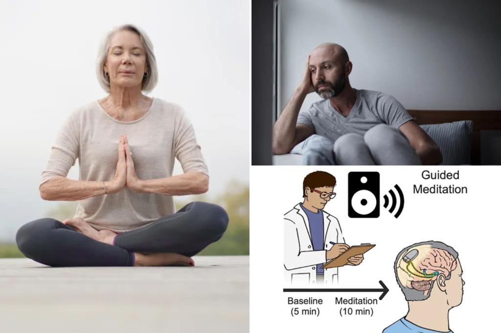Meditation changes brain waves associated with anxiety, depression